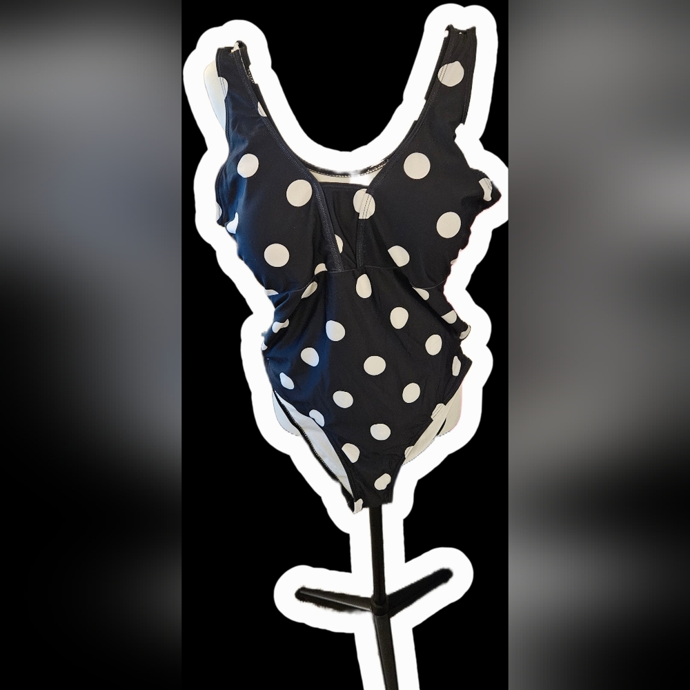 Polka Dot One-Piece Swimsuit 2 For $15